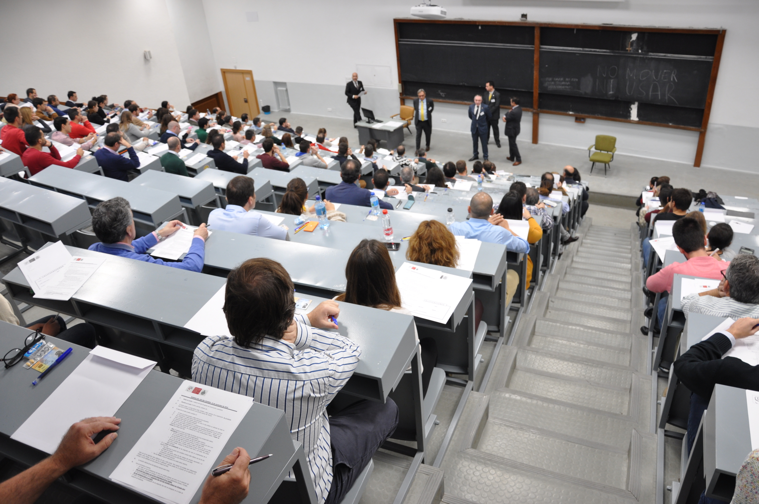 Vista general del aula donde se celebraron las pruebas